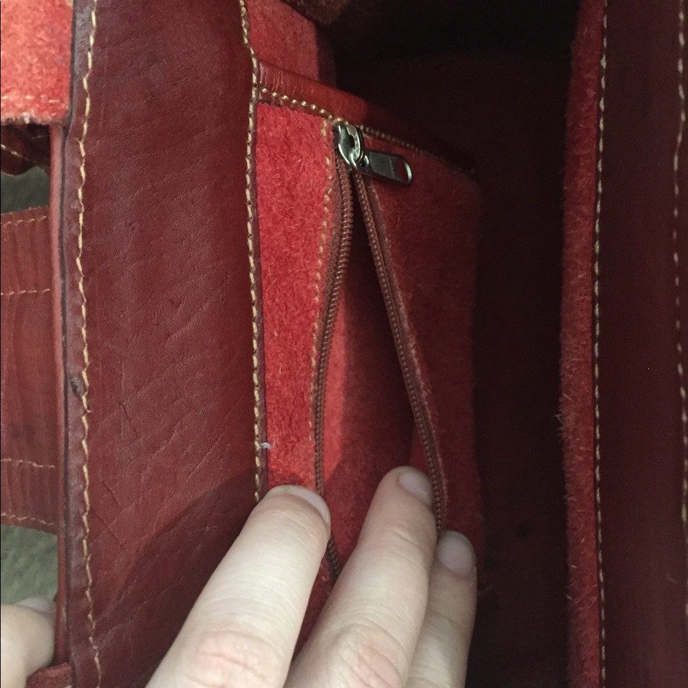 American West Handmade rich red Leather Purse - Picture 4 of 8